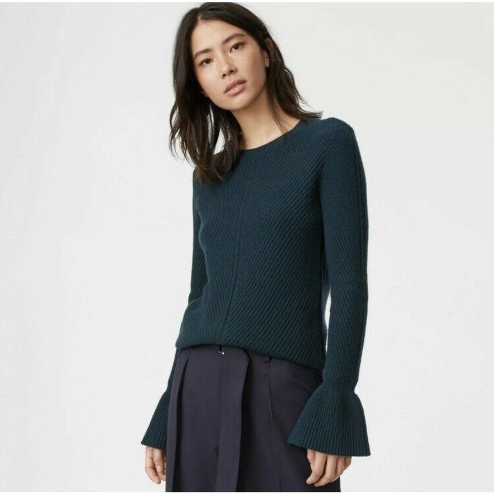 Club Monaco Andreah Sweater Green Bell Sleeves